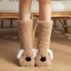 Cute Cartoon Dog Floor Socks Winter Warm Non-slip Plush Socks For Women - Image 8