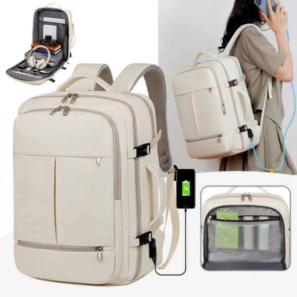 Large Capacity Backpack For Women And Men Multiple Pockets And Zippers Versatile Computer Bags Business Travel Backpack